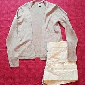 NWT Open Front Tan Cardigan